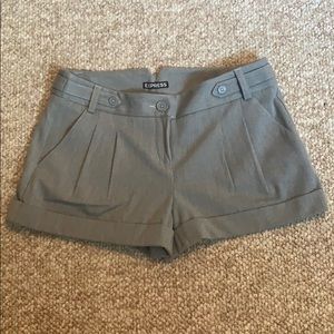 Mid Rise Cuffed Dress Shorts